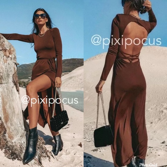 Nwt Zara Shoulder Pad Knit Dress Open 